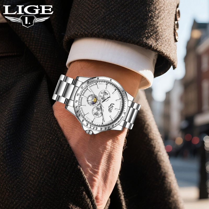 Luxury Watch Brand - LIGE 최고급 브랜드 럭셔리 쿼츠 남성