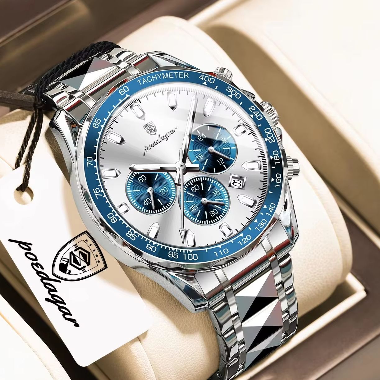 Luxury Watch White - 포에다가 탑 비즈니스 남성용 시계 야광