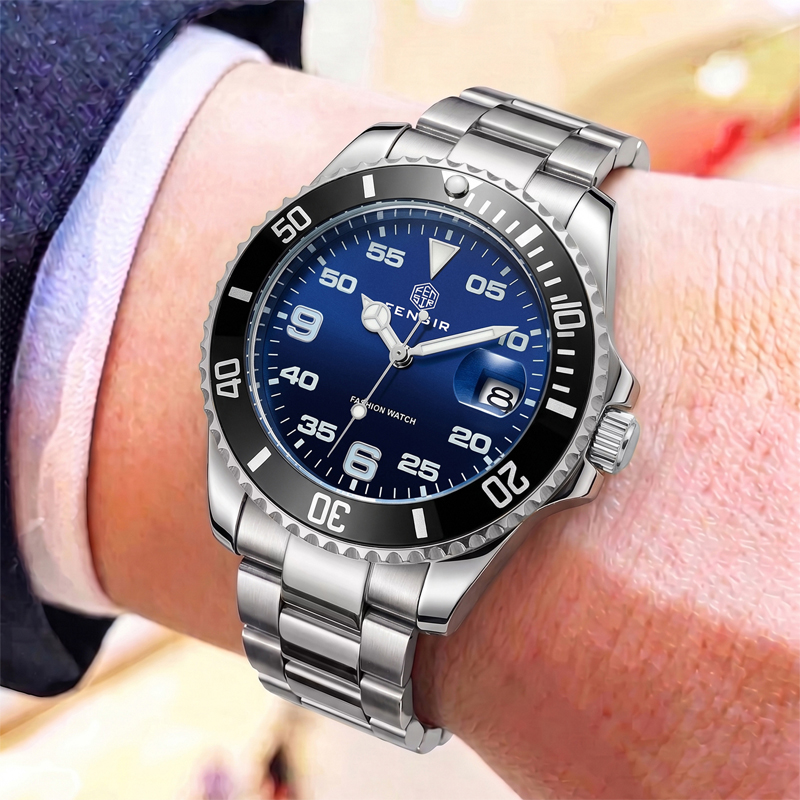Luxury Watch It - 클래식 남성용 쿼츠 시계로, 단방향 회전