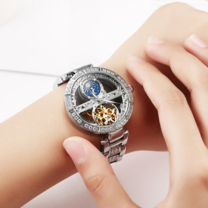 Luxury Watch Moon Phase - 숙녀 시계 자동 여성 럭셔리 패션