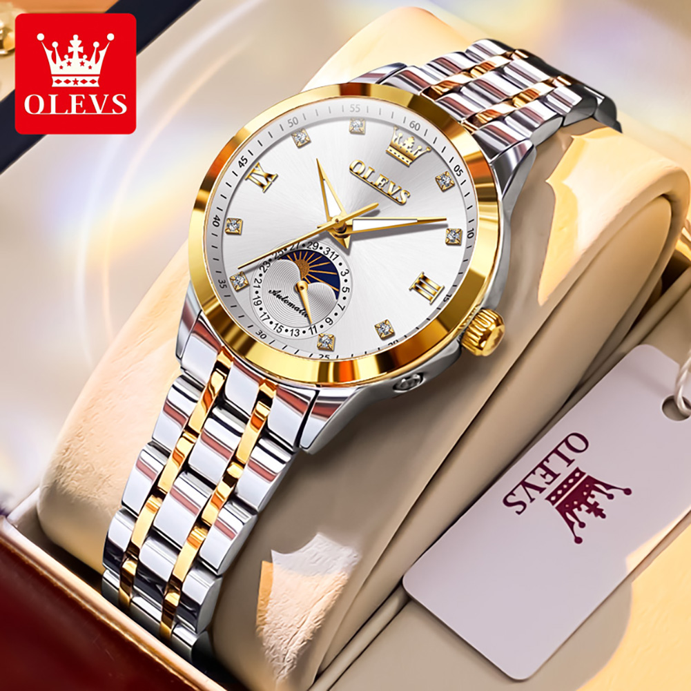Luxury Watch Moon Phase - OLEVS 7041 엘레강스 문페이즈 여성용 기계식