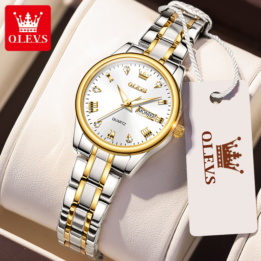 OLEVS 5563 여성용 방수 쿼츠 시계, 클래식 럭 - Luxury Watch Moon Phase 리뷰 및 가격
