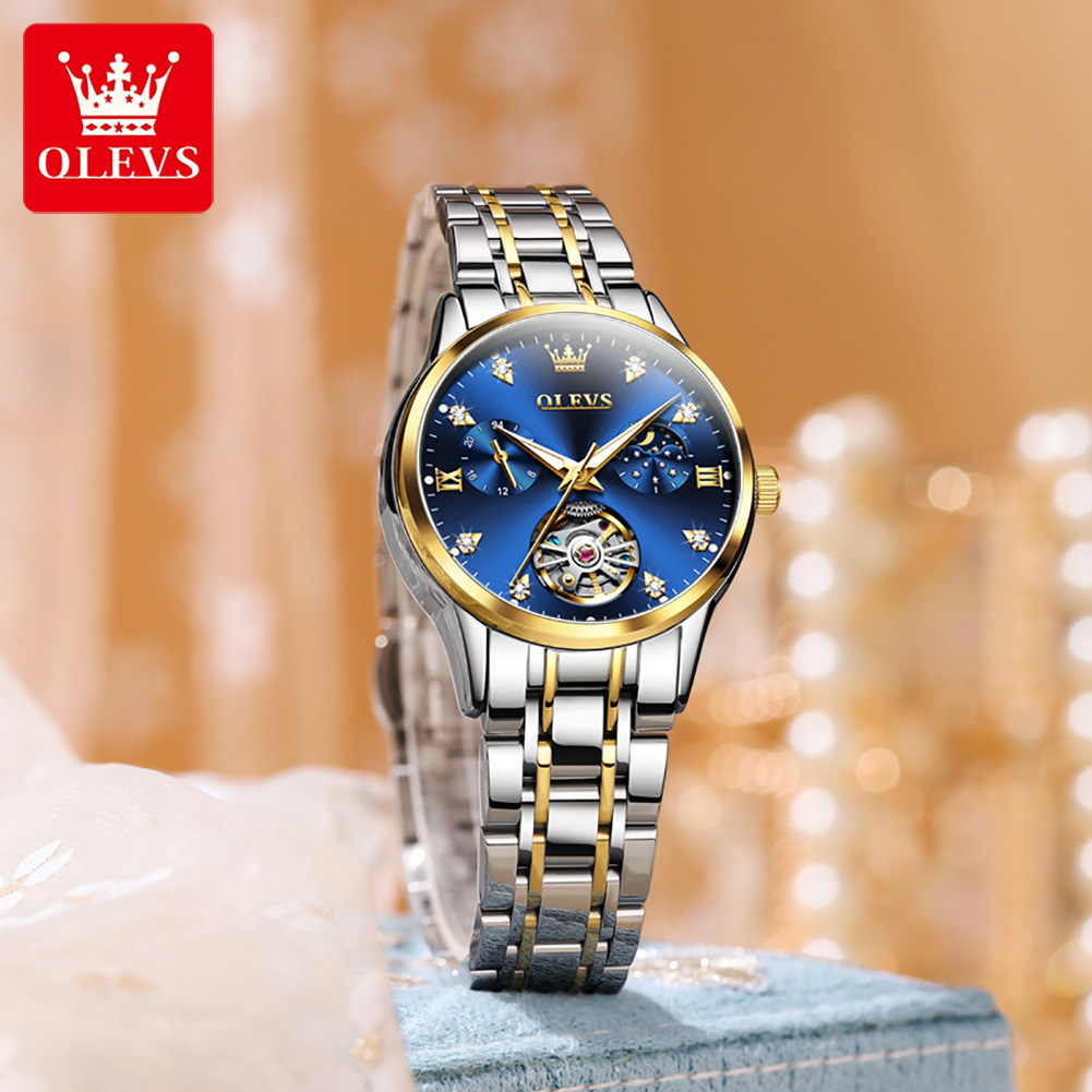 OLEVS 여성용 시계 럭셔리 뚜르 비옹 스타일 여성용 - Luxury Watch Moon Phase 리뷰 및 가격