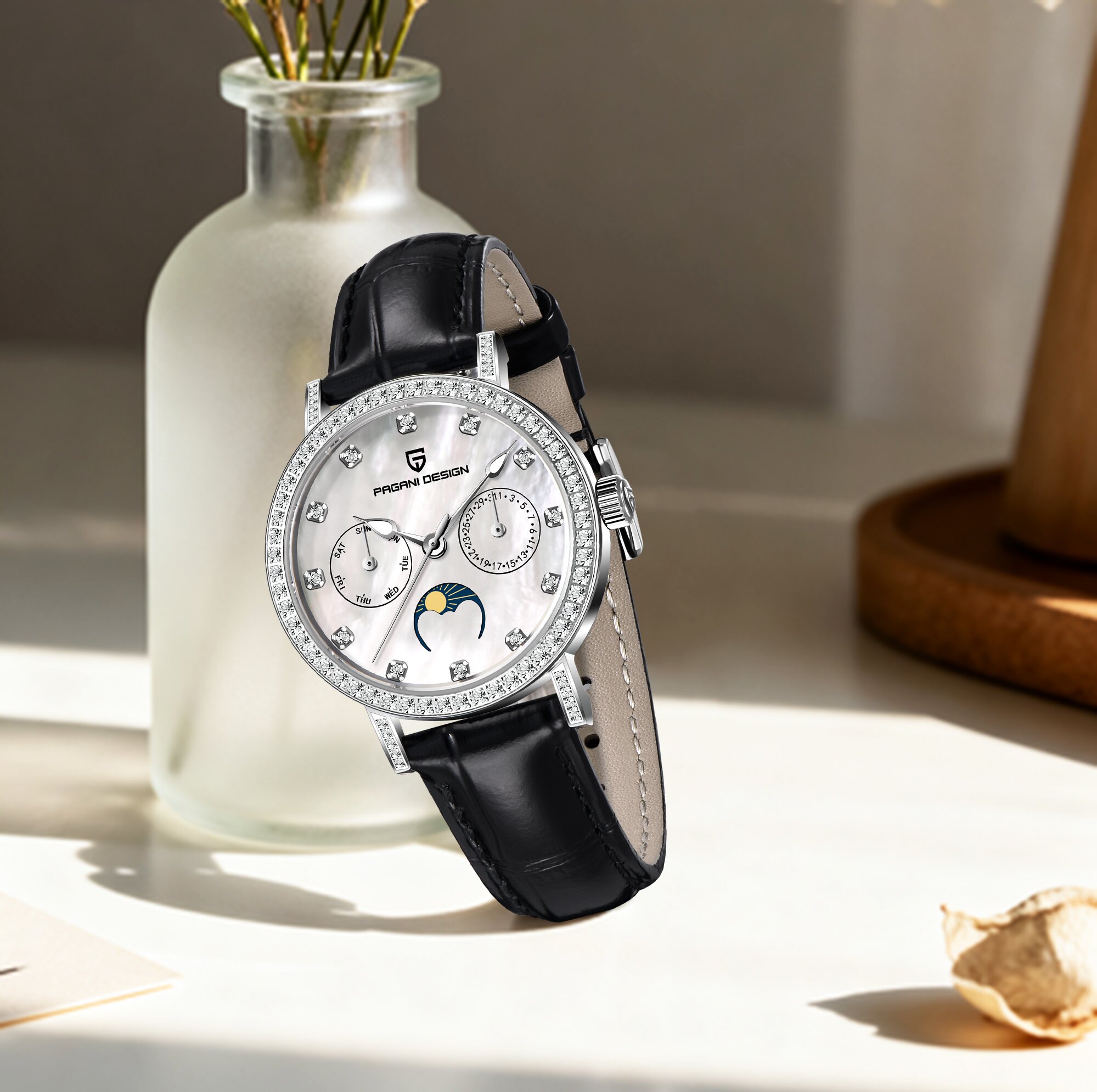 PAGANI DESIGN 엘리트 럭셔리 레이디 쿼츠 시 - Luxury Watch Moon Phase 리뷰 및 가격