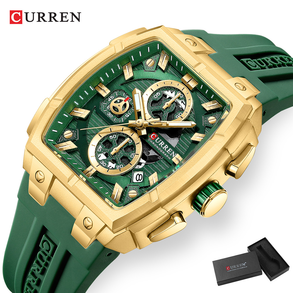 CURREN 남성용 럭셔리 빈티지 시계, 실리콘 스트랩 - Luxury Watch Strap 리뷰 및 가격