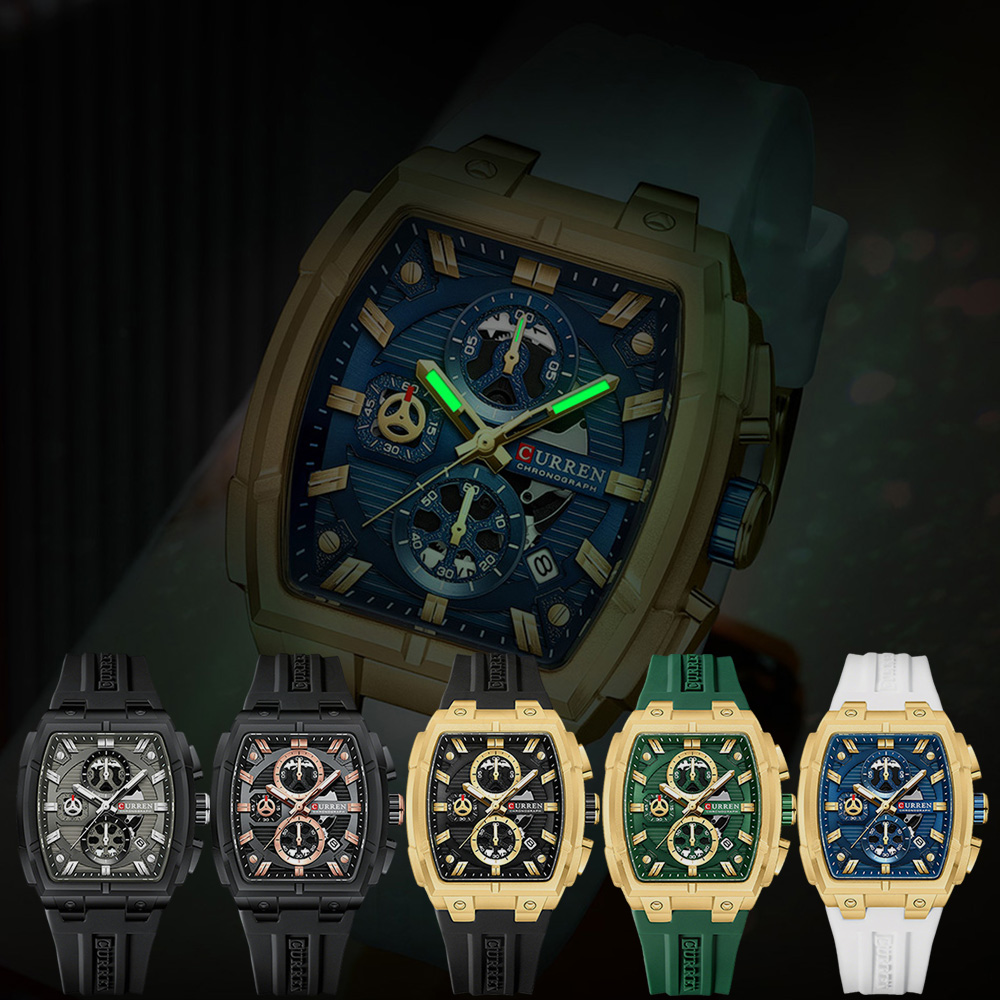 CURREN 남성용 럭셔리 빈티지 시계, 실리콘 스트랩 - Luxury Watch Strap 리뷰 및 가격