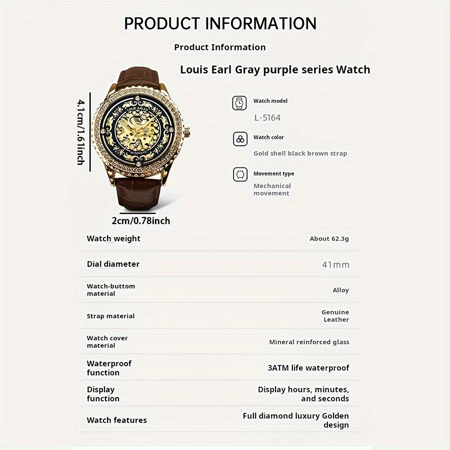 시계 기계식 무브먼트, 고급스럽고 분위기 있고 패셔너블 - Luxury Watch It 리뷰 및 가격