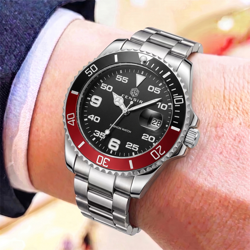 클래식 남성용 쿼츠 시계로, 단방향 회전 베젤, 방수  - Luxury Watch It 리뷰 및 가격