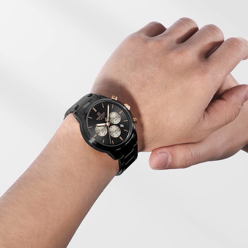 NAVIFORCE 남성용 쿼츠 크로노그래프 시계 방수  - Luxury Watch Strap 리뷰 및 가격