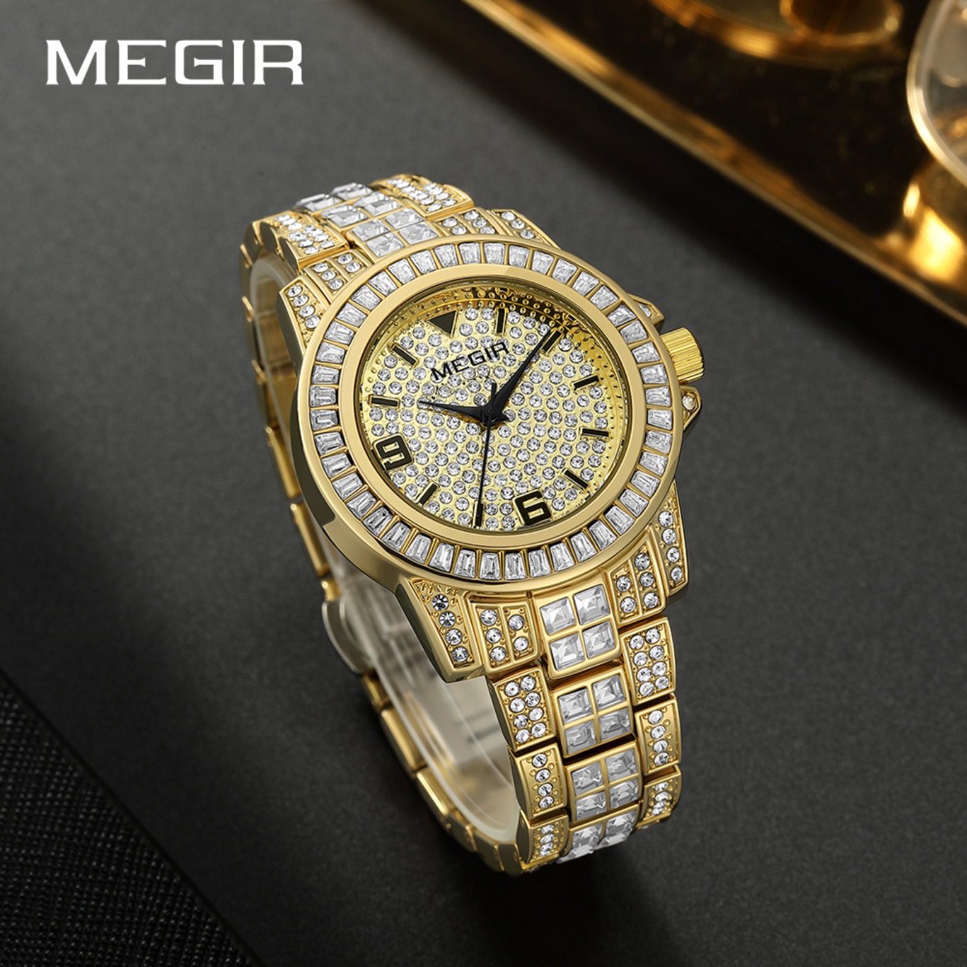 MEGIR 럭셔리 다이아몬드 시계 유니섹스 패션 아날로 - Luxury Watch Strap 리뷰 및 가격