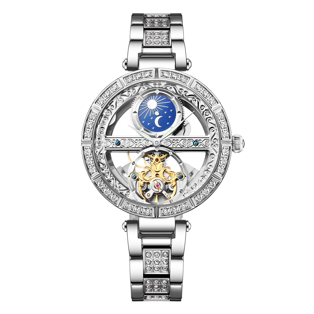 숙녀 시계 자동 여성 럭셔리 패션 방수 시계 여성용 시 - Luxury Watch Moon Phase 리뷰 및 가격