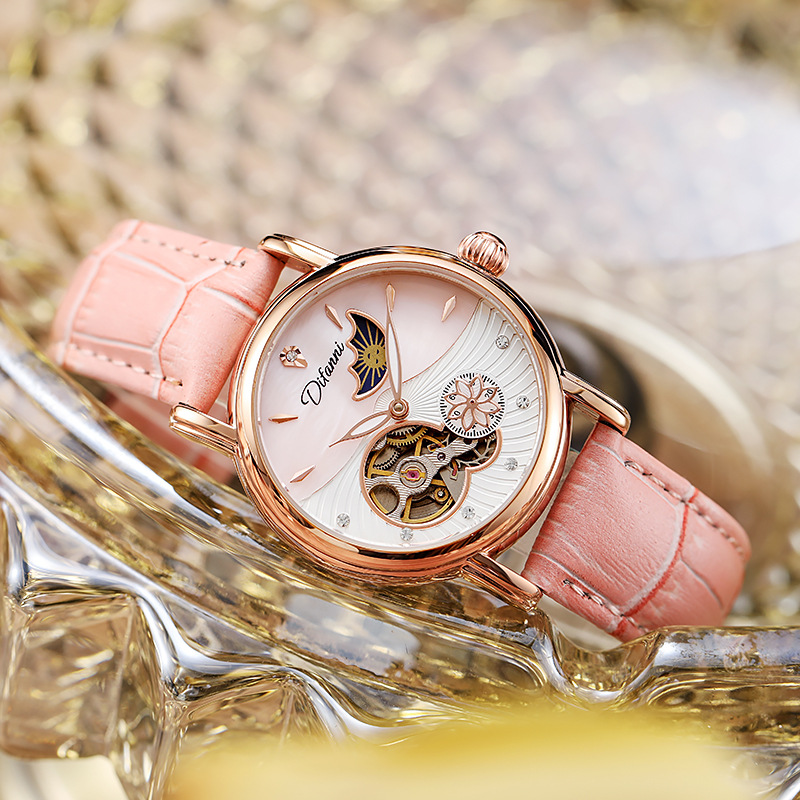 여성용 자동 기계식 시계 회전식 꽃 시계 여성용 브랜드 - Luxury Watch Moon Phase 리뷰 및 가격