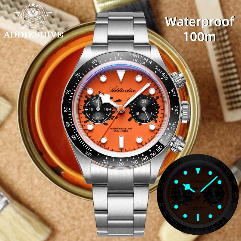 ADDIESDIVE 쿼츠 크로노그래프 시계 VK64 무 - Zero Luxury Watch 리뷰 및 가격