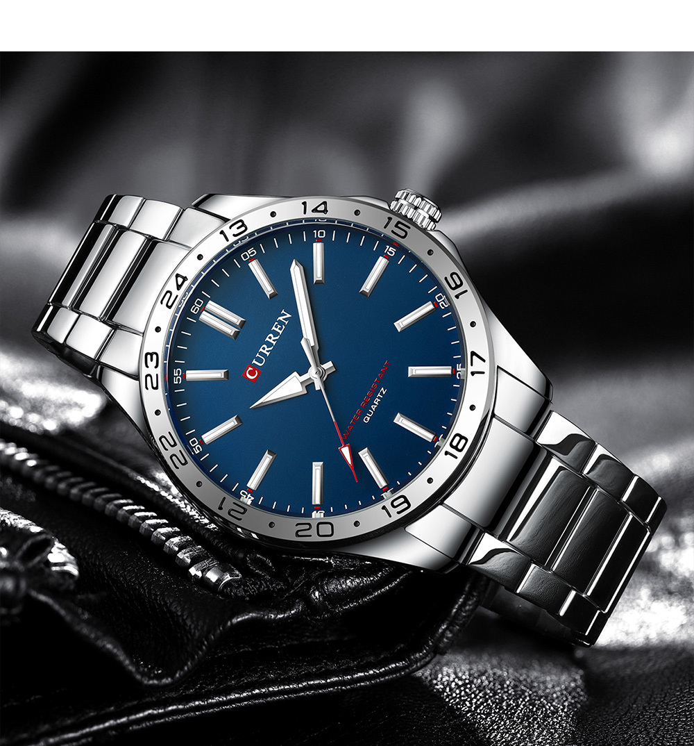 CURREN 8452 실버 화이트 선물용 쿼츠 비즈니스 - Luxury Watch White 리뷰 및 가격