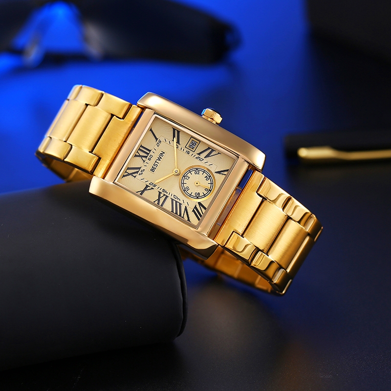 럭셔리 남성용 시계 남성용 골드 화이트 로마 디지털 쿼 - Luxury Watch White 리뷰 및 가격