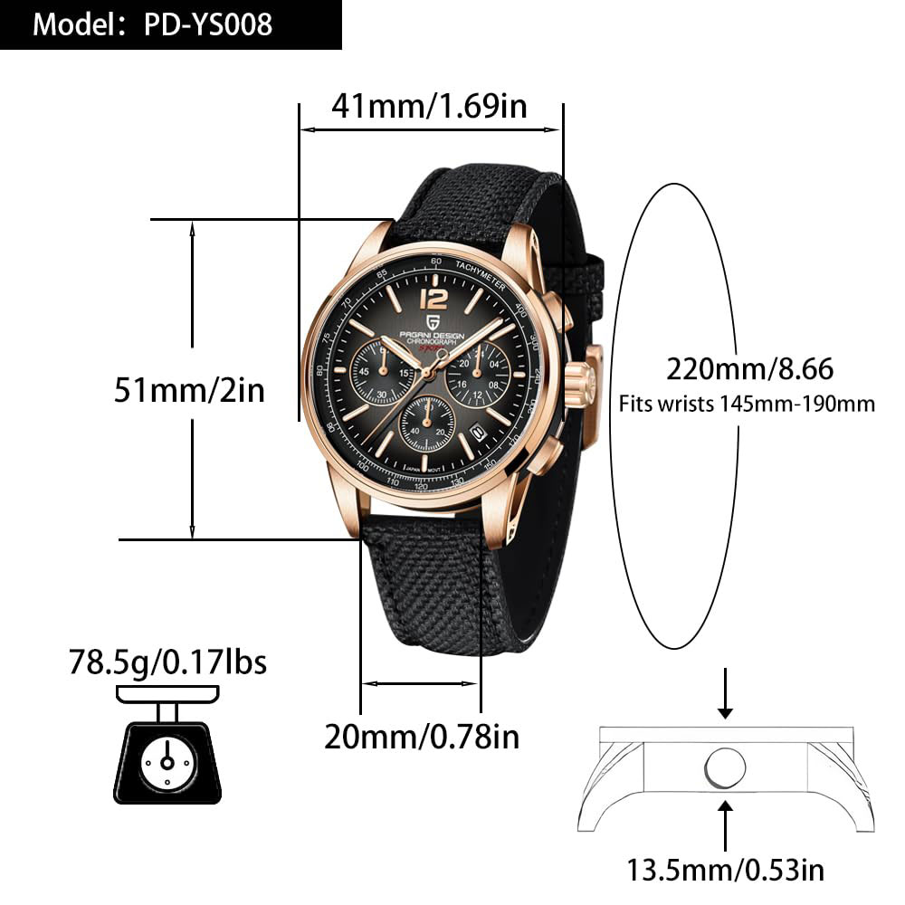파가니 디자인 신형 남성 시계 41mm 크로노그래프 1 - Luxury Watch Brand 리뷰 및 가격