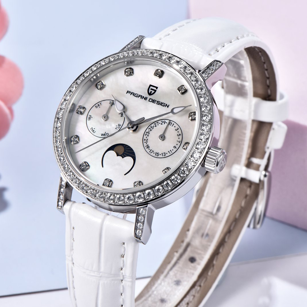 PAGANI DESIGN 여성용 쿼츠 시계 Mop 다이 - Luxury Watch White 리뷰 및 가격