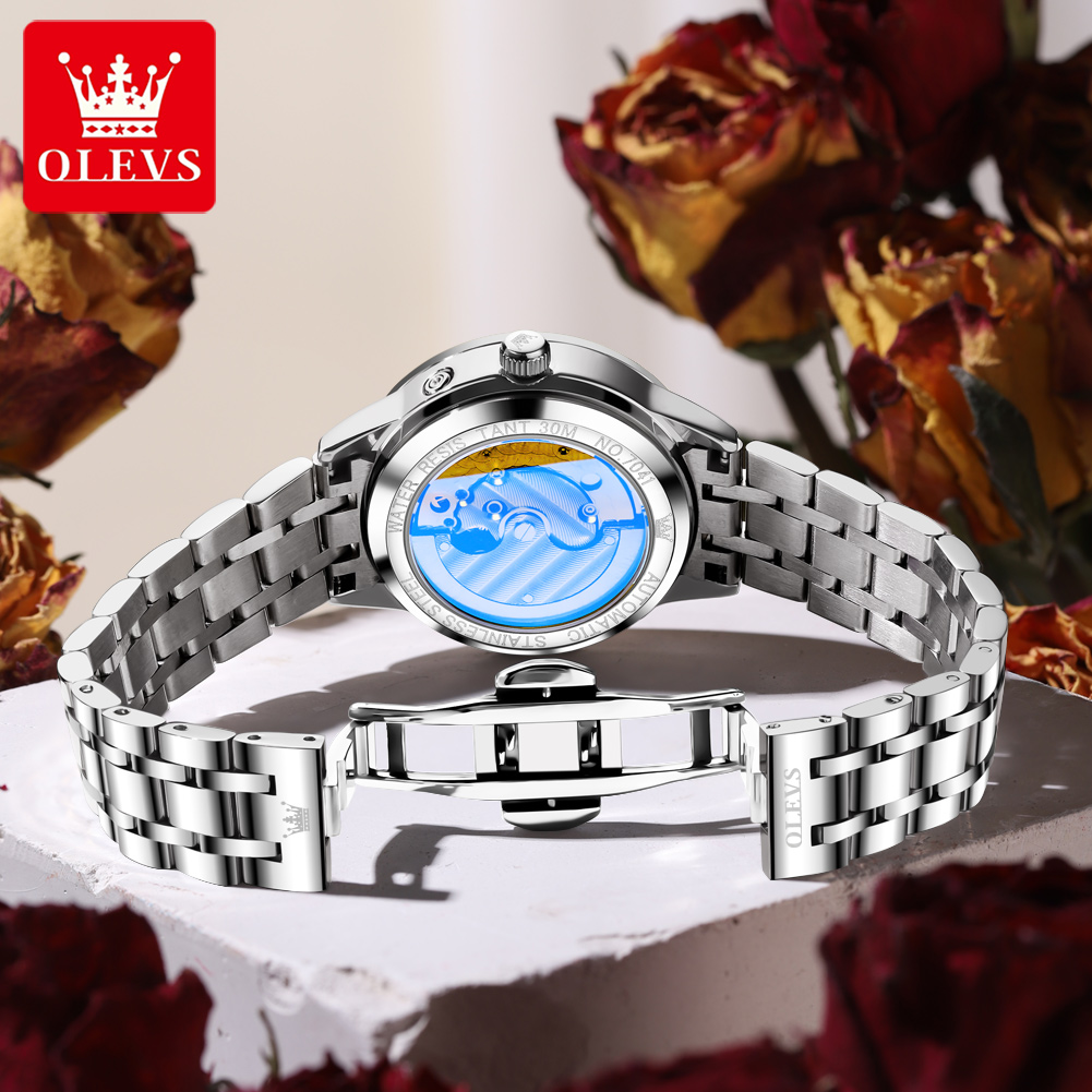 OLEVS 7041 엘레강스 문페이즈 여성용 기계식 시 - Luxury Watch Moon Phase 리뷰 및 가격