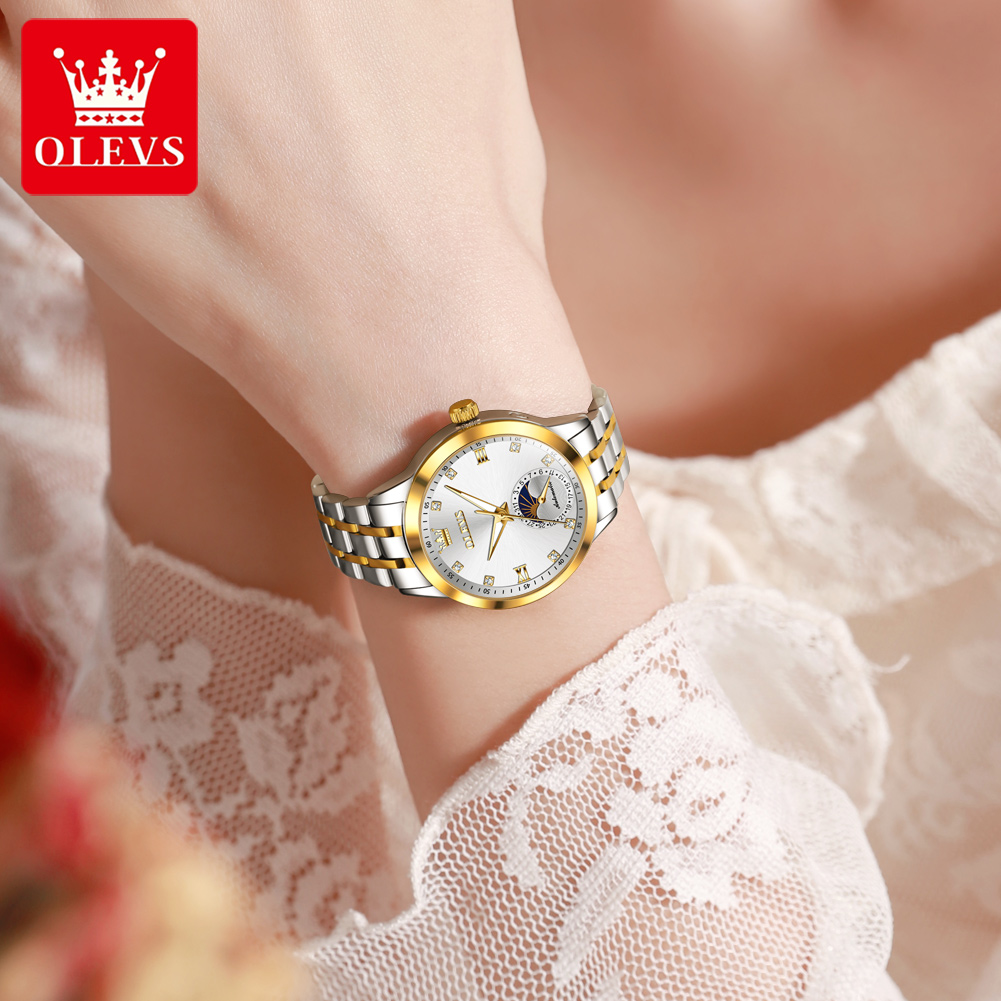 OLEVS 7041 엘레강스 문페이즈 여성용 기계식 시 - Luxury Watch Moon Phase 리뷰 및 가격