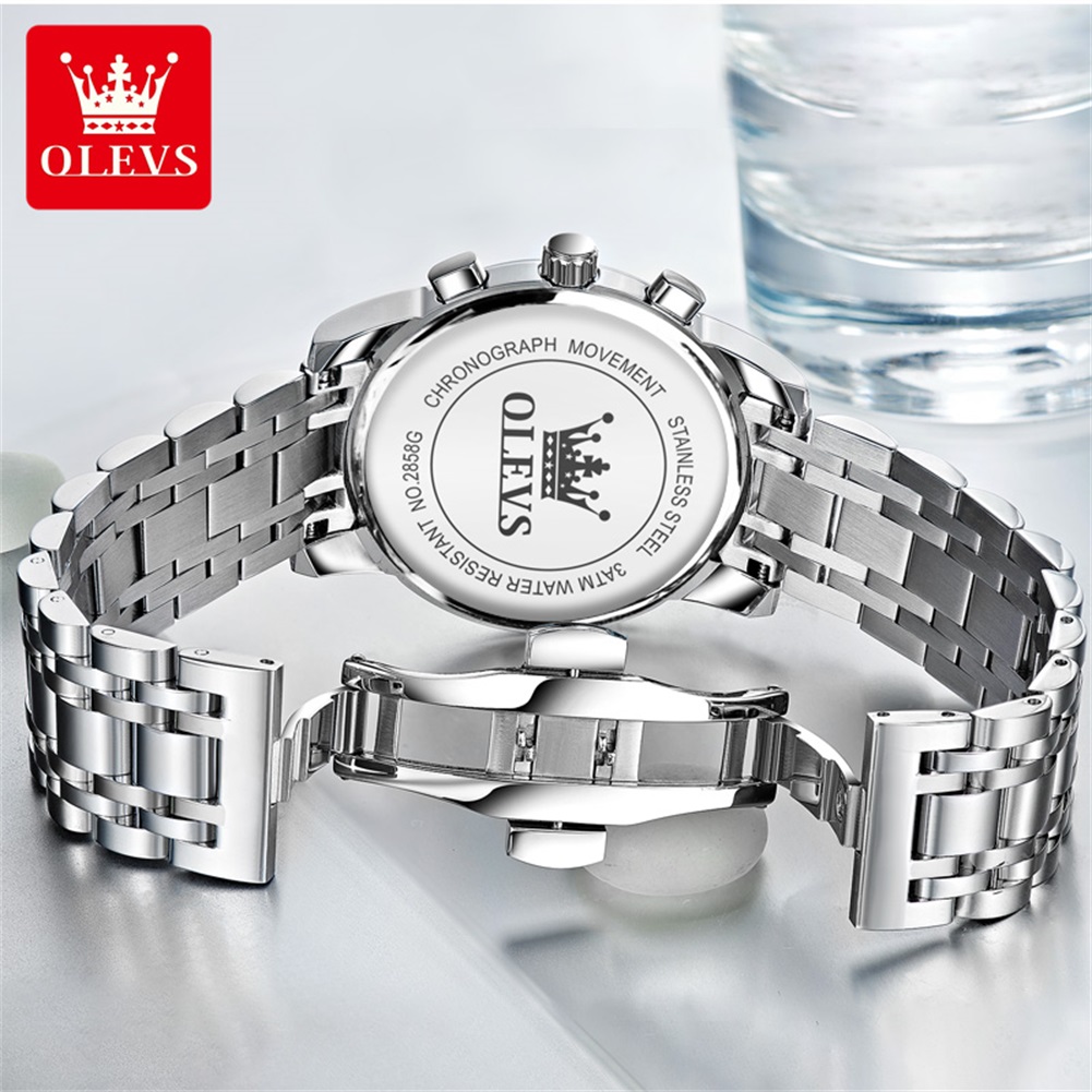 OLEVS 인기 남성용 시계 스테인레스 스틸 블랙 문  - Luxury Watch Brand 리뷰 및 가격