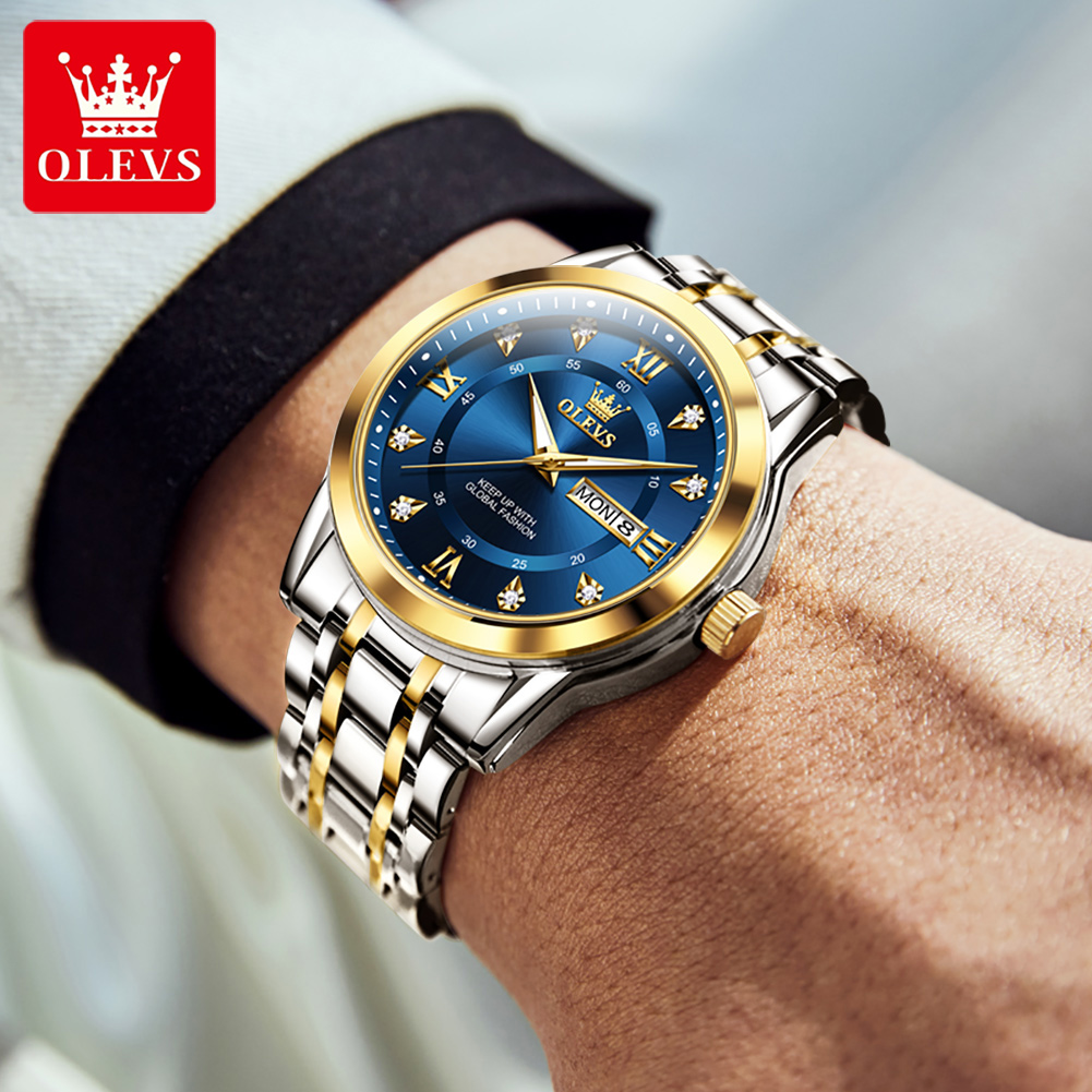 OLEVS 브랜드 패션 남성용 시계 스테인레스 스틸 방 - Luxury Watch Brand 리뷰 및 가격