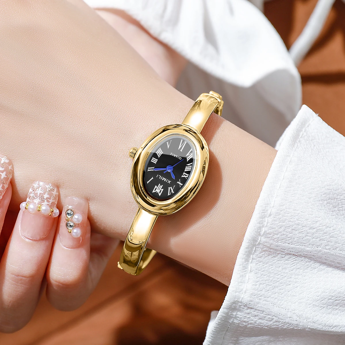 2026XIMILI 여성용 빈티지 타원형 팔찌 시계,  - Luxury Watch White 리뷰 및 가격