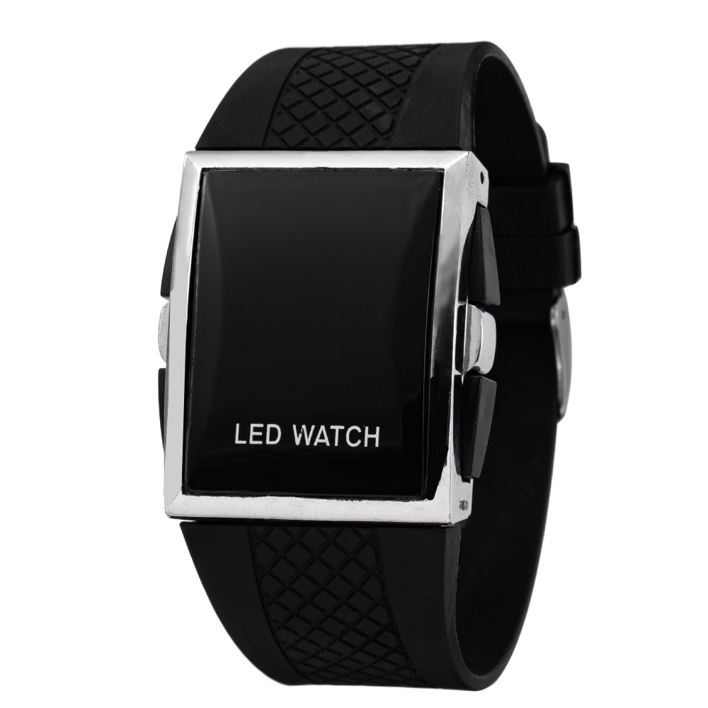 남자 스포츠 디지털 시계 블랙 화이트 직사각형 남자 L - Luxury Watch White 리뷰 및 가격