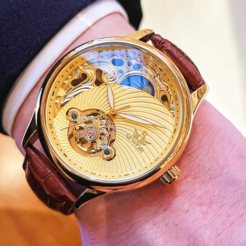 고급스러운 남성용 오토매틱 기계식 시계, 스켈레톤 디자 - Luxury Watch It 리뷰 및 가격