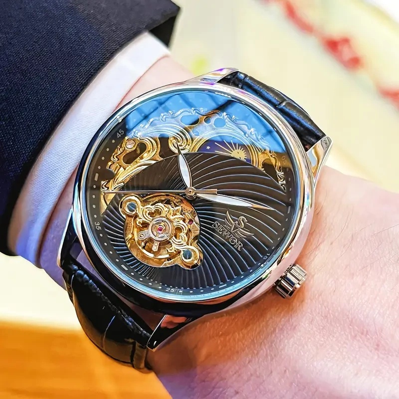 고급스러운 남성용 오토매틱 기계식 시계, 스켈레톤 디자 - Luxury Watch It 리뷰 및 가격