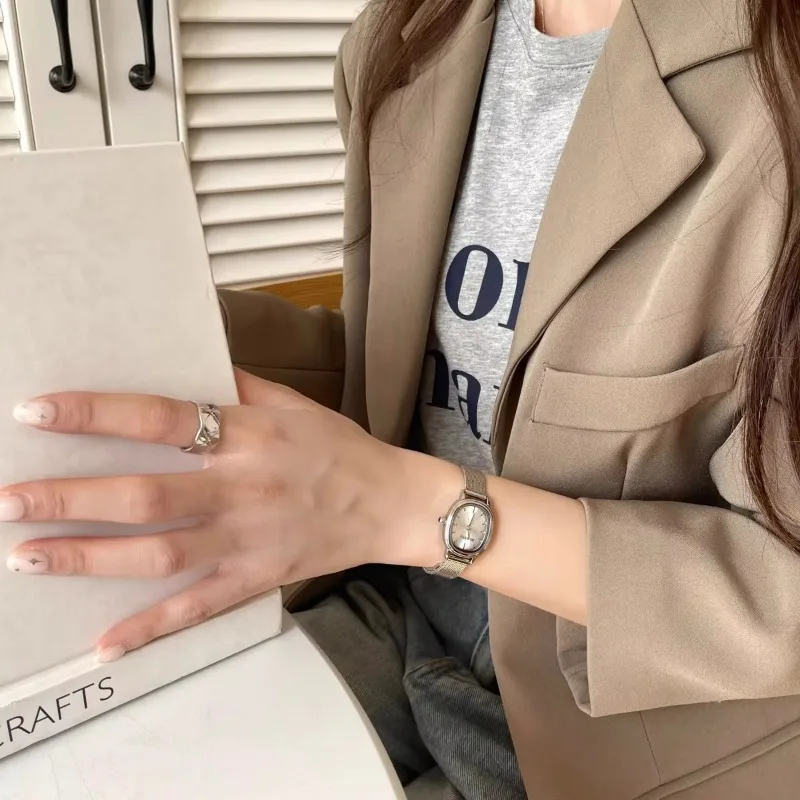 작은 타원형 다이얼 녹색 시계 간단한 스테인레스 스틸  - Luxury Watch Strap 리뷰 및 가격