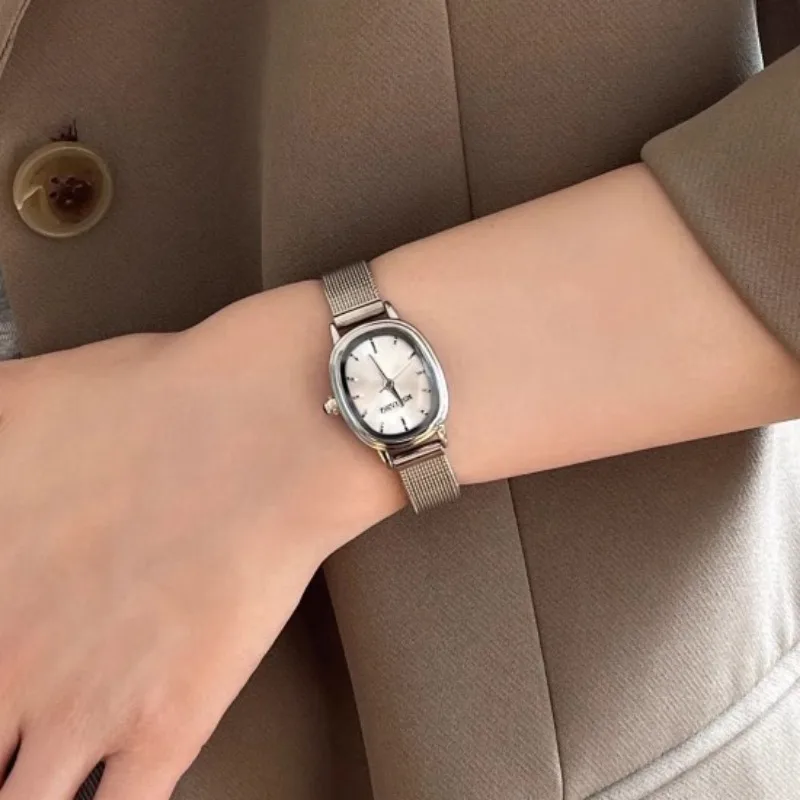 작은 타원형 다이얼 녹색 시계 간단한 스테인레스 스틸  - Luxury Watch Strap 리뷰 및 가격