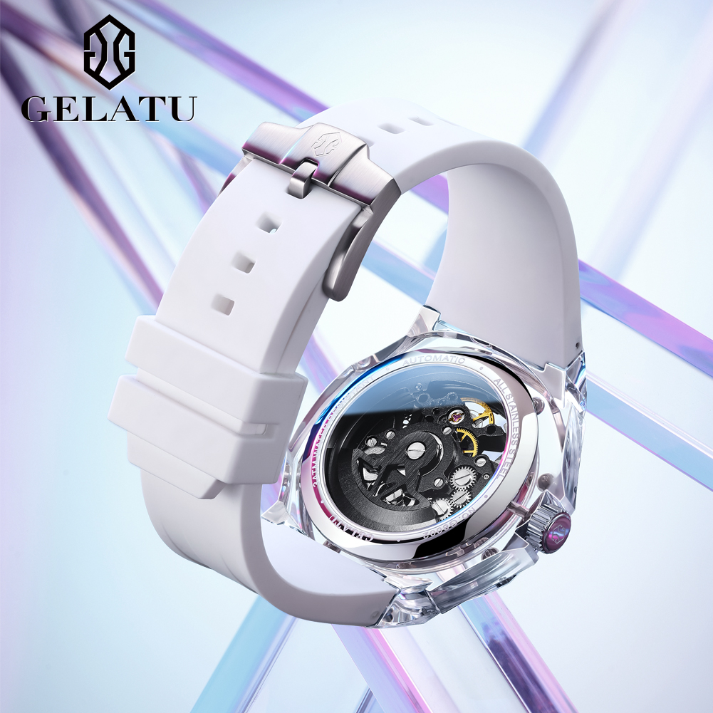 젤라투 8002 오토매틱 기계식 남성용 시계 스켈레톤  - Luxury Watch Strap 리뷰 및 가격